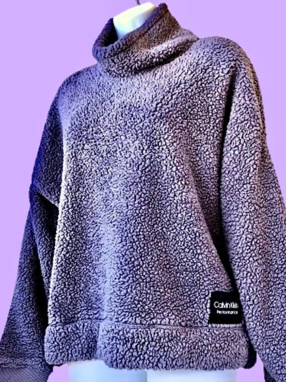 Calvin Klein Fleece Sweatshirt Funnel Neck With logo
